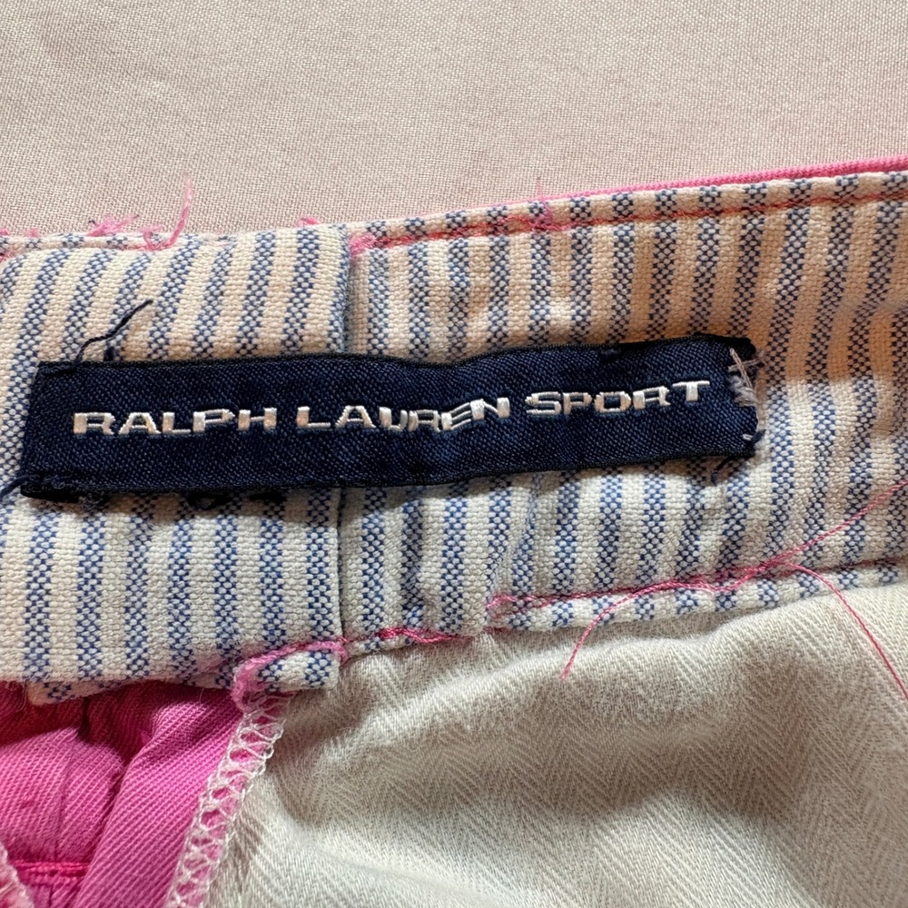 Ralph Lauren Sport Chino Pants Womens 8 Pink Slim Straight Cotton Twill Chinos - Picture 3 of 8